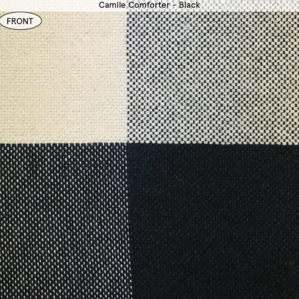 HiEnd Camille Buffalo Black and Natural Buffalo Check  Duvet Bedding Set - Picture 5 of 8